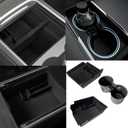 3PCS Center Console Organizer for Tesla Model Y 2020-2024 and Model 3 2017-2023 Console Organizer Tray +Armrest Storage Box + Cup Holder Insert