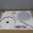 White Ceiling Fans with Lights - 46" Flush Mount Low Profile Ceiling Fan Light with 5 Double-Sided Blades, 6 Speeds 3CCT Reversible Motor, Modern Ceiling Fan for Indoor/Outdoor Patios