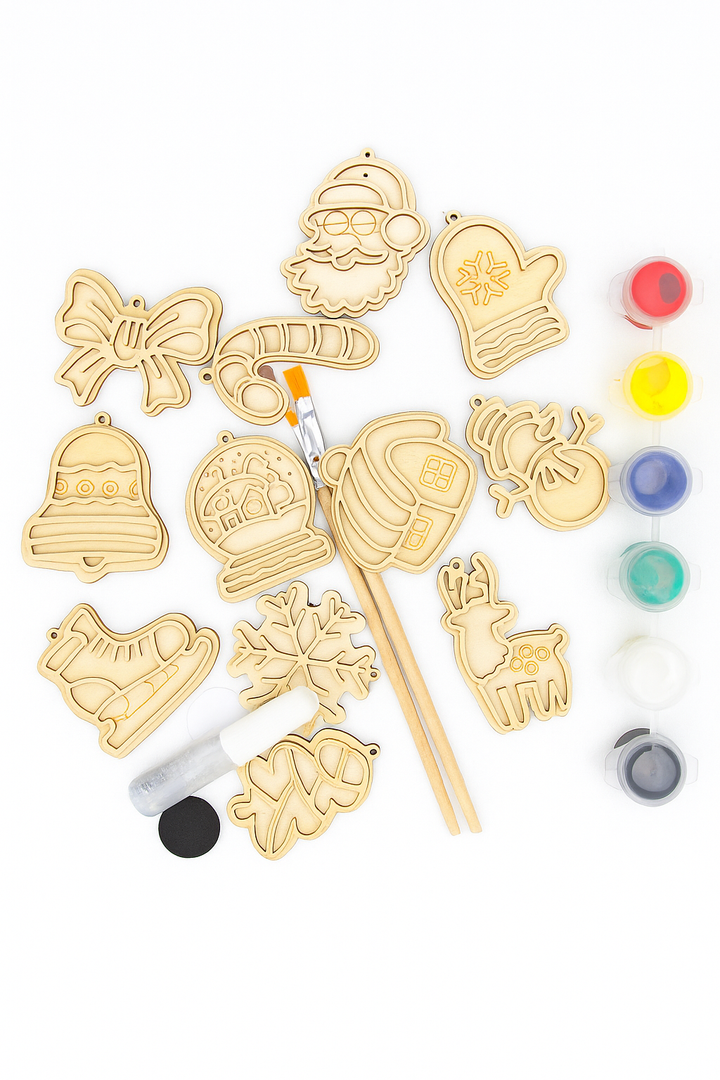 QINGQIU Christmas Wooden Magnet Toys, Pack Of 2