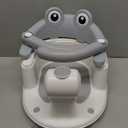 Baby Bath Seat for Babies 6 Months & Up - Toddler Bath Seats for Baby Sitting Up with 4 Suction Cups & Soft Cushion, Non-Slip Infants Shower Bathtub Chair for Newborn Boys Girls, Gray (Grey)