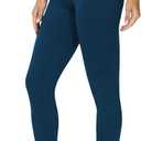 THE GYM PEOPLE Womens' V Cross Waist Yoga Leggings with High Waisted Tummy Control M
