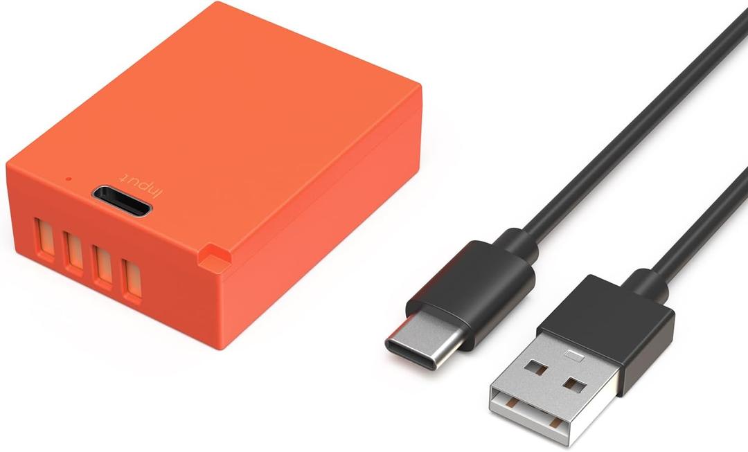 SMALLRIG NP-W126S Battery, 1050mAh Replacement USB-C Battery for Fujifilm X100 VI, X-E5, X-M5, X Half, X100V, X-T3, X-T50, X-Pro3, X-T20, X-T30, X-T30 II, X-T200, X-H1, X-T2, 2.5H Fast Charging (Orange)