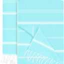 Utopia Towels Pack of 2 Turkish Beach Towel, 40 by 72 Inches, Oversized 100% Cotton, Sand Free Lightweight Absorbent Quick-Dry Beach Blanket, Extra Large Turkish Bath Towels for Travel and Pool, Aqua