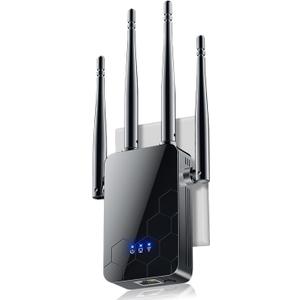 2026 WiFi Extender Internet Booster, Wireless Routers Amplifier, Mesh Wi-Fi 80% Faster, 1 Tap Setup Support More Network Devices at Home