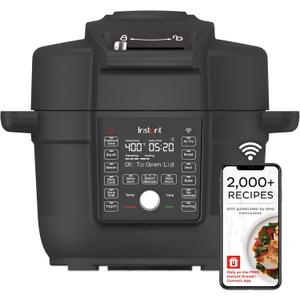 Instant Pot 6.5 Quart Duo Crisp Ultimate Lid with WIFI, 13-in-1 Air Fryer and Pressure Cooker Combo, Saut, Slow Cook, Bake, Steam, Warm, Roast, Dehydrate, Sous Vide, & More, Includes App with Recipes