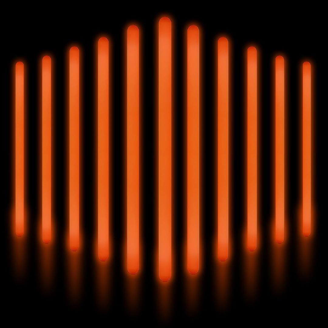 12 Inch Orange Glow Stick Bulk 24 PCS Big Light Sticks Glow in the Dark Party Supplies Light Up Sticks Party Favors Glow Toy for Halloween,Christmas,Birthday,Carnival,Bachelorette Party