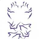 2 x 3 Sheets Purple Temporary Tattoos, Waterproof Cosplay Tattoos Stickers Cosplay Costume Accessories for Halloween Cosplay Party