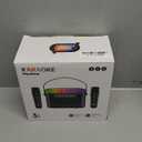 Karaoke Machine for Kids & Adults with Lyrics Display Screen Portable Bluetooth 5.3 Karaoke Speaker with High Power Dual Speakers with Timer White Noise & Night Light Home & Outdoor Party (Black)