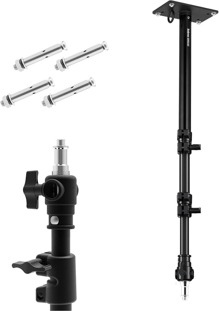 Selens Camera Wall Mount Ring Light Boom Arm, Overhead Light Mounting for Photo Studio Video Ring Light, Strobe Light, Flash, Softbox, Reflector, Max Length 39"