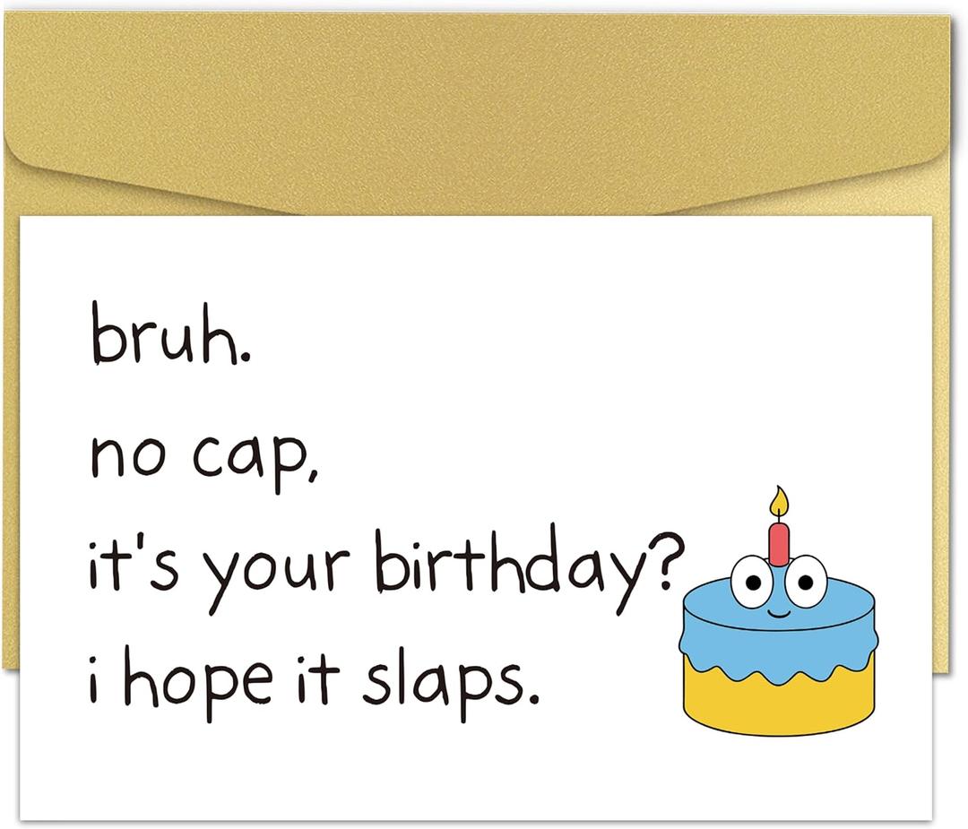 Funny Birthday Card for Teen Boys Girls, Teenagers Birthday Card for Him Her, Happy Bday Gifts for Son Duaghter Brother (07)