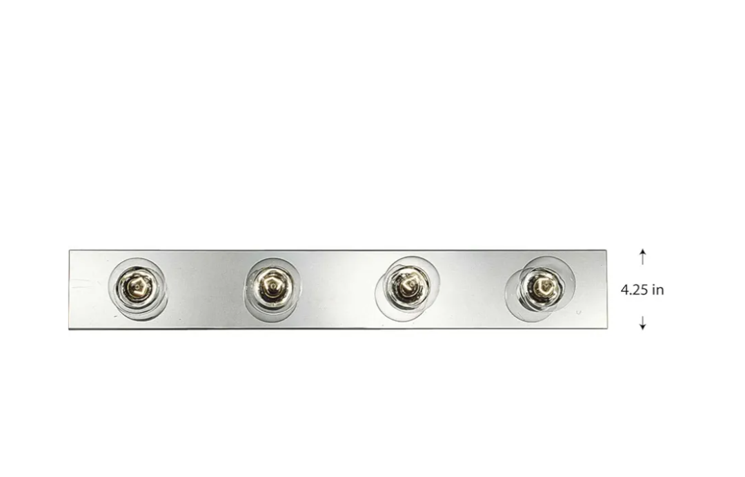 Progress Lighting 4-Light Traditional Bath Vanity Light, Broadway Collection, Indoor, P3115-15, Polished Chrome, Size: 30-Inch Width x 4-1/4-Inch Height