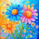 Acudotr Flower Diamond Painting Kits for Adults, 5D DIY Diamond Art Kits for Beginners, Full Drill Diamond Painting Kits for Home Wall Decor, 12x12 Inch