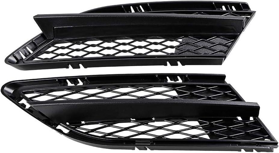 Matte Black Front Lower Bumper Grille Inserts Comaptible For 2009-2011 BMW E90 E91 325i 328i 335i 4DR LCI 51117198901 51117198902