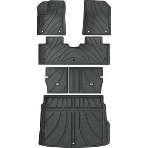 TPE Floor Mats Compatible for 2025 Geely Galaxy Starship 7 EM-i All Weather Protector Foot Pads Waterproof Cargo Liners(LHD&RHD)(Floor Mats 6pcs)