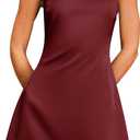 RIHOAS Women's Satin Mini Dress Cowl Neck Backless Mini Dress,Backless Sleeveless A-Line Party Cocktail Dress | Red,Cowl Neck,Backless,Sleeveless,Wedding Guest,Semi Formal,Elegant,Prom,Fall,Homecoming,Graduation,Birthday,2026 (Red, XL)