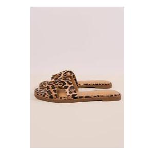Leopard Women's Sandals, Size 10
