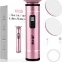 Electric-Foot-File-Callus-Remover Glass Grinding Head Electric Callus Remover for Feet Rechargeable Foot Grinder Dead Skin Pedicure Tools Adjustable Speed Foot Sander with Led Display (Pink)