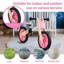 Udeas Wooden No-Pedal Balance Bike, Pink