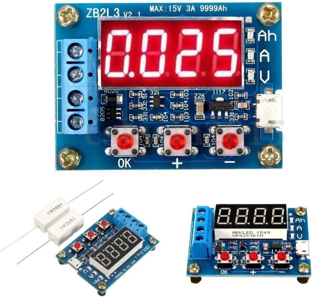 HiLetgo Battery Capacity Meter Discharge Tester Analyzer 1.5V-12V Battery Capacity Meter Discharge Tester