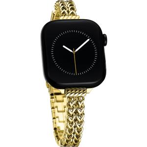 Slim Chain Watch Band for Apple Watch Series 11, 10, 9, 8, 7, 6, 5, 4, 3, 2, 1, SE 3/2/1 Women, Stainless Steel Metal Band for Apple Watch 40mm 41mm 42mm 38mm 44mm 45mm 46mm for iWatch