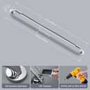48 Inch Shower Grab Bar 1.25" Dia, 2 Pack Nickel Anti Slip Bathroom Grab Bar, 304 Stainless Steel Knurled Handicap Grab Bars, Safety Support Handrail,Bath Shower Handle for Elderly Injury Senior