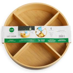 4-Compartment Bamboo Lazy Susan