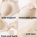 PRETTYWELL Front Closure Bras for Women no Underwire Padded Wireless Comfort Full Coverage Bra with Support Adjustable Mastectomy Bra Black XL