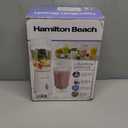 Hamilton Beach Portable Blender for Shakes and Smoothies, 14 Oz BPA Free Travel Cup & Lid, Durable Stainless Steel Blades, Personal Smoothie Blender, 2 Jars - White (51102V)