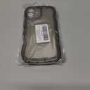 2 x Compatible with iPhone 16 Plus Case 6.7" 2024, Cute Kawaii Curly Wave Frame Shape Soft Silicone Shockproof Protective Phone Cover for Women Girls, Clear/Black