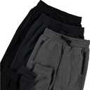 PURE CHAMP 3Pk Boys Sweatpants Fleece Athletic Workout Kids Clothes Boys Joggers with Zipper Pocket and Drawstring Size 4-20 (Black, XS)