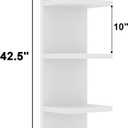 LitaEther 5 Tier Lack Floating Shelf, White Wall Shelf Unit,Display Shelf, 42.5*11.8*7.7 IN