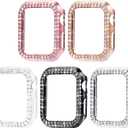 Surace 42mm Case Compatible with Apple Watch Case, Bling Frame Protective Case Compatible for iWatch Series 3/2/1 42mm, Rose Gold/Pink/Black/Silver/Clear