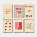 6pcs Mental Health Posters,Wall Art with Inspirational and Motivational Quotes - Ideal for Office Workers',Therapists',School Counselors' Offices and Home Study Rooms to Relieve Anxiety and Promote Positivity,Unframed.(8*10)