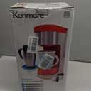 Kenmore Single Serve Coffee Maker – Compatible with Keurig K‑Cup Pods & Ground Coffee, One Cup Brewer, 6–12 Oz Brew Sizes, Travel Mug Friendly, Auto Shut‑Off, Hot & Iced Maquina de cafe, Red