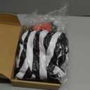 Hicarer Ice Hockey Long Sleeve Striped Referee Shirt Men's Official Referee Costume Orange Red Armbands Finger Grip Whistle (Medium)