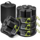 Trailer Jack Block 4 Pack - RV Leveling Blocks for Travel Trailers Wheels and Any Jack, 20,000 lbs RV Camper Leveling Blocks with Bag, Leveling Blocks Universal Compatibility & Convenient Storage