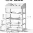 Desk Organizer with 4 Drawer Storage, Desktop Drawers Organizer for Office/School Supplies, Plastic Stationary Makeup Organizer, Desk Storage Box Organizer for Office, School, Bathroom 5 Layers with 4 Drawers