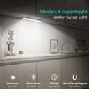 BLS LED Closet Light, T401 Super Bright Wireless Under Cabinet Lighting | Motion Sensor Light | Large 4500mAh Rechargeable Battery Powered | 6000K White Glow | 180 Days Battery Time