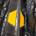 Pyle 72 Inch Heavy Duty Vehicle Rubber Car Parking Wheel Guide Stopper for Driveways, Parking Lot Spots, and Garages, Pack of 2, Black