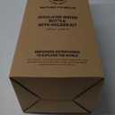 NATURE PIONEOR One Gallon Water Bottle Insulated - Large Double Vacuum Stainless Steel 128 oz Water Bottle with Holder/Carrier, 1 Gallon Water Jug,128oz, Wide Mouth (Black)