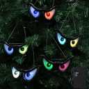 YOFIT 6.5ft Outdoor Halloween Decorations 5 Pairs Waterproof Glowing Eyes LED String Lights with Timer for Bushes, Trees, Windows, Yards & Garage Doors