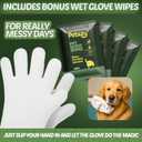 Petazy Dog Wipes for Paws and Butt 400 Count (8x8in) Hypoallergenic, Deodorizing Pet Wipes for Dogs and Cats | Extra Large, Plant-Based, Unscented | Includes 4 Grooming Glove Wipes