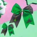 2Pcs Green & Pink Hair Bows  Witch Hair Accessories, Witch Merch Gifts for Women, Inspired Clips for Musical Fans & Costume Parties (Green)