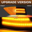 LED Side Marker Lights Compatible With Ford Ranger XL XLT Lariat 2019 2020 2021 2022 2023 Front Bumper Turn Signal Lamps Smoked Lens