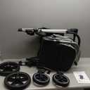 2-in-1 Baby Stroller - Folding Infant Newborn Pram Stroller with Reversible Seat - Toddler Strollers for 0-36 Months Old Babies (Grey)