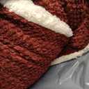 LLanCL 3D Jacquard Design Comforter Set, Ultra-Soft Warm Queen Size Sherpa Fur Plush 3-Pieces Sets Luxury Cozy Bedding with 2 Pillowcases (90"x90", Burgundy)