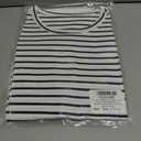 LilyCoco Womens 3/4 Length Sleeve Tops Striped Boatneck Shirt Breton French Cotton Tees Blue and White Small (White, S)