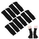 4 pairs Toe Socks, Five Finger Socks, Breathable Five Finger Socks Prevent Foot Odor Running Yoga Socks for Men (Black) M/L