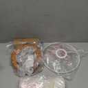 EDISHINE 13.4" Small Table Lamp, Wood Nightstand Lamp with Beige Linen Lampshade & ON-Off Switch, E26 Base, Boho Bedside Lamp for Living Room, Bedroom, Dark Pearwood