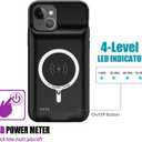 Battery Case for iPhone 14, Upgraded 10000mAh Rechargeable Portable Charging Case with Wireless Charging Compatible for iPhone 14 (6.1 inch) with Carplay Extended Battery Pack Charger Case (Black)